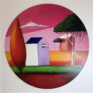 PAESAGGIO IN ROSSO CON LUNA - CARMEN SALIS